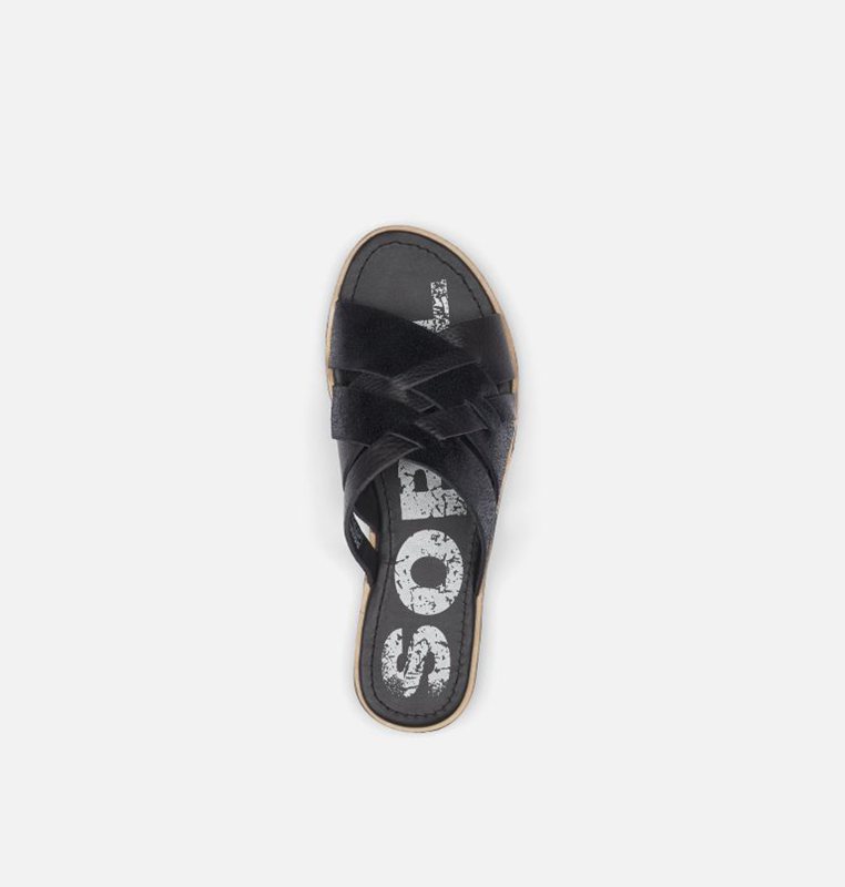 Womens Slides Black - Sorel Ella™ - 913860-NBM